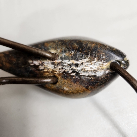 Vintage Stone & Iron Shorebird Brutalist Sculpture-Signed - Picture 5 of 6